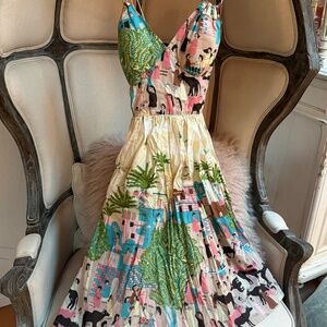NWT Vintage Anthropologie Bazaar 100% Cotton Dress Plenty by Tracy Reese 2 XS